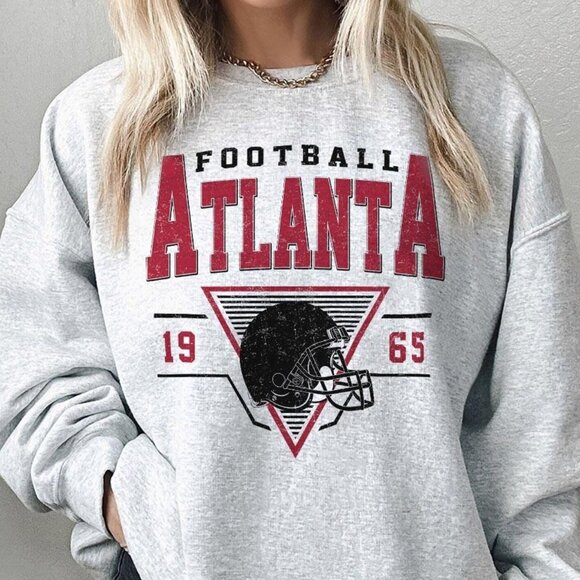 Vintage Atlanta Football Sweatshirt, Retro NFL Atlanta Falcons Unisex Shirt Tee - Picture 1 of 2